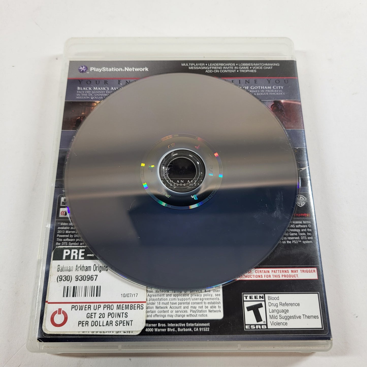 Batman: Arkham Origins (Sony PlayStation 3 PS3, 2013)