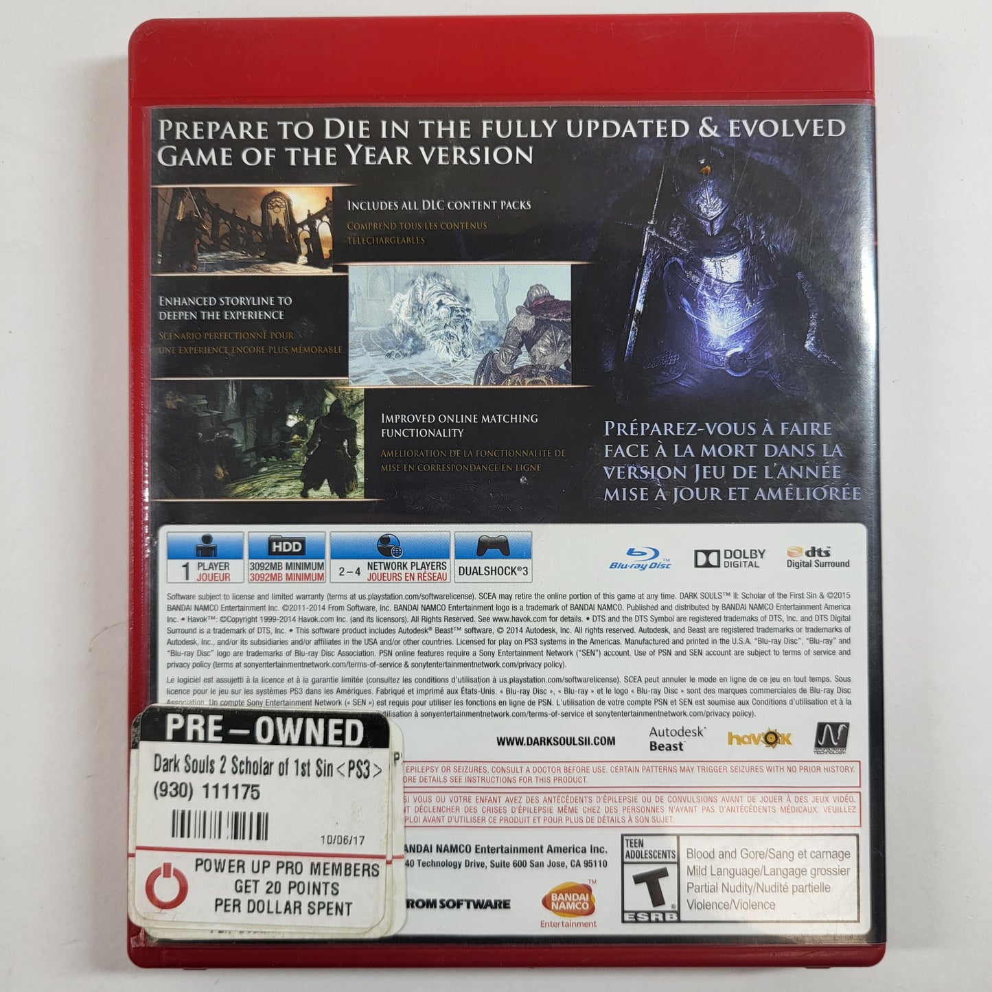 Dark Souls II: Scholar of the First Sin (Sony PlayStation 3 PS3, 2015)