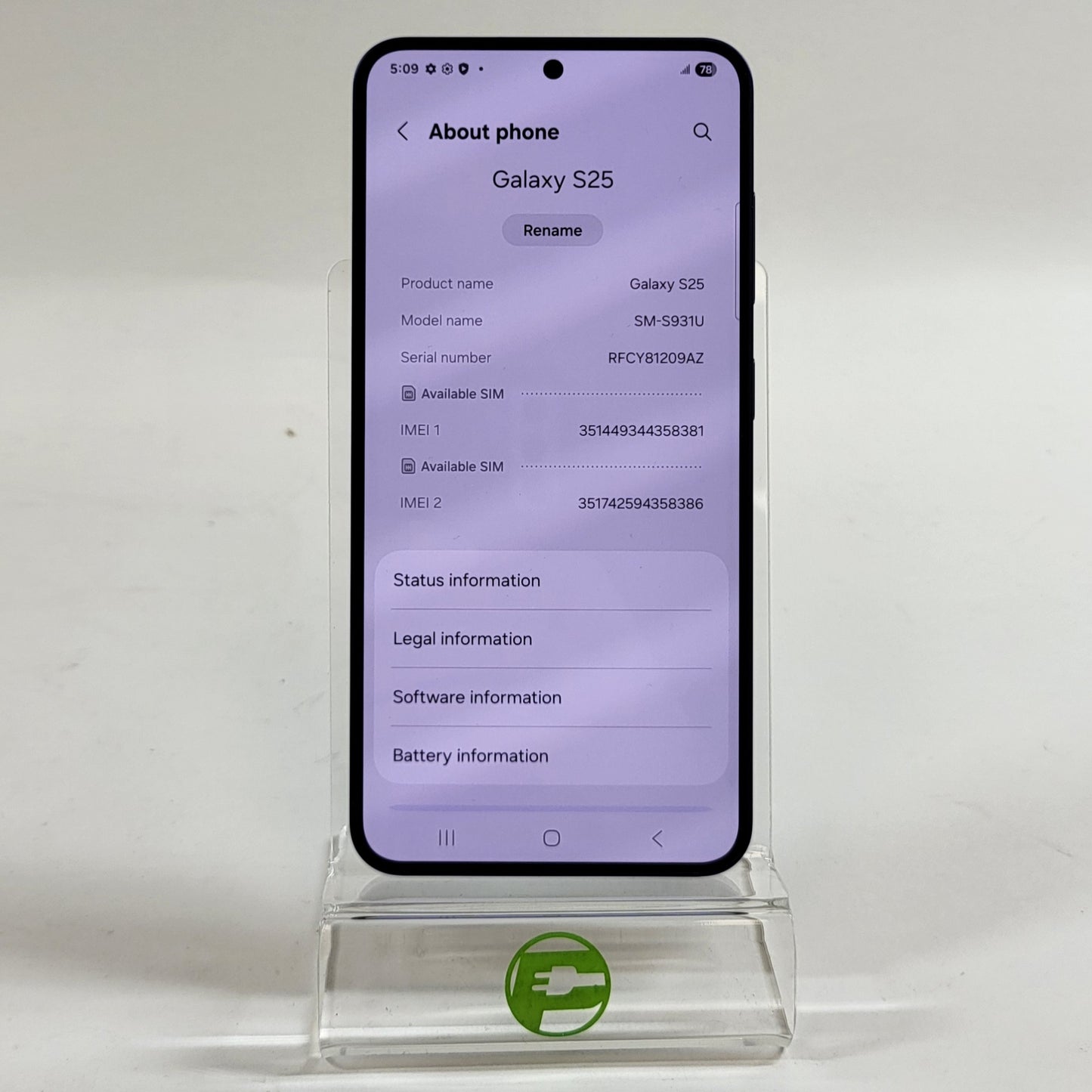 T-Mobile Samsung Galaxy S25 12GB RAM 128GB Icy Blue