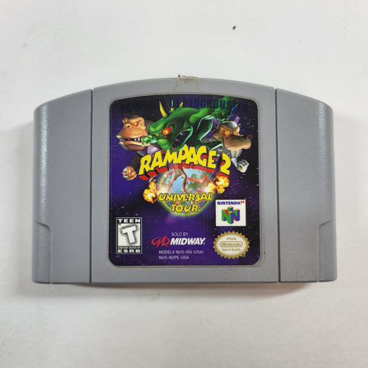 Rampage 2 Universal Tour (Nintendo 64 N64, 1999) Cartridge Only