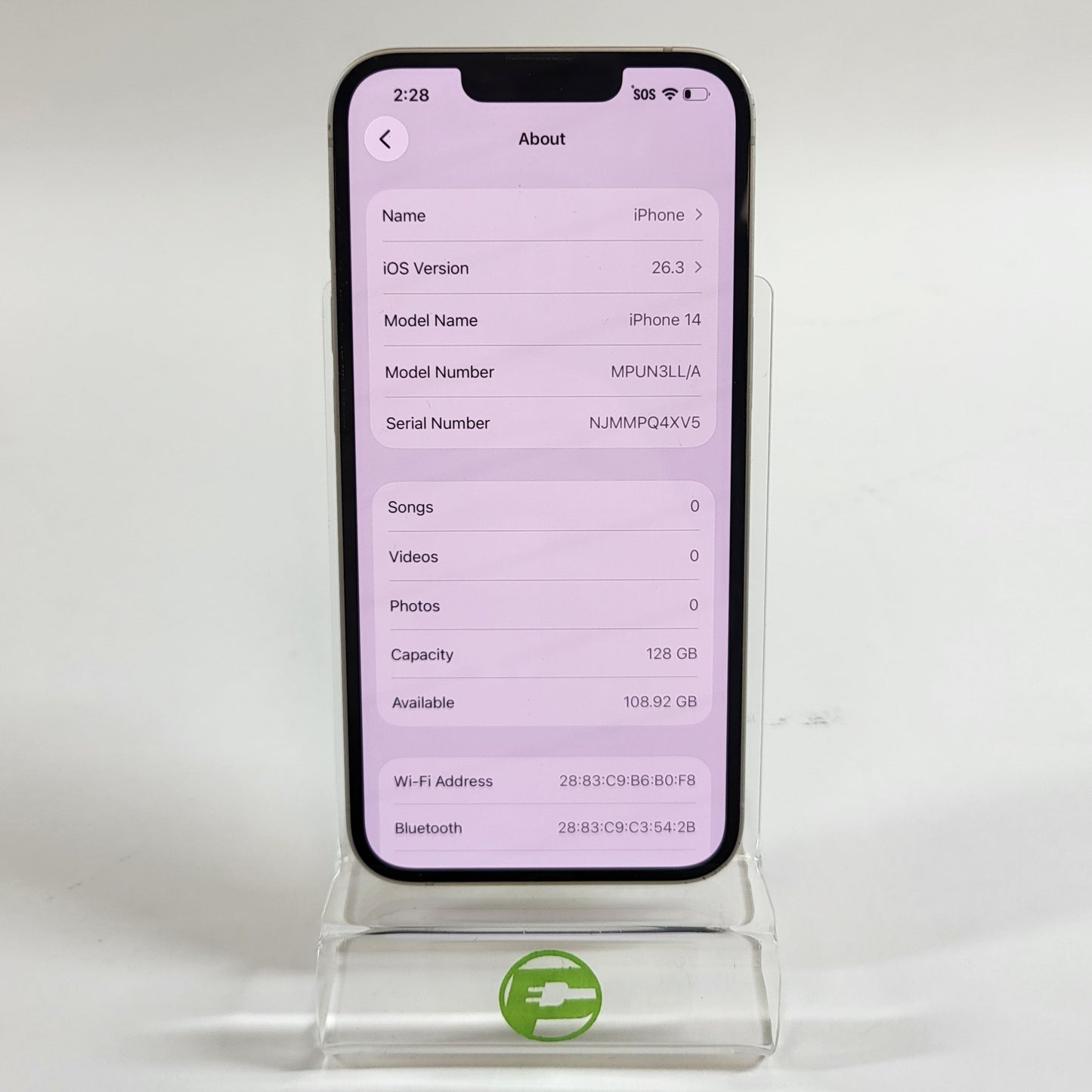 Factory Unlocked Apple iPhone 14 128GB Starlight MPUN3LL/A