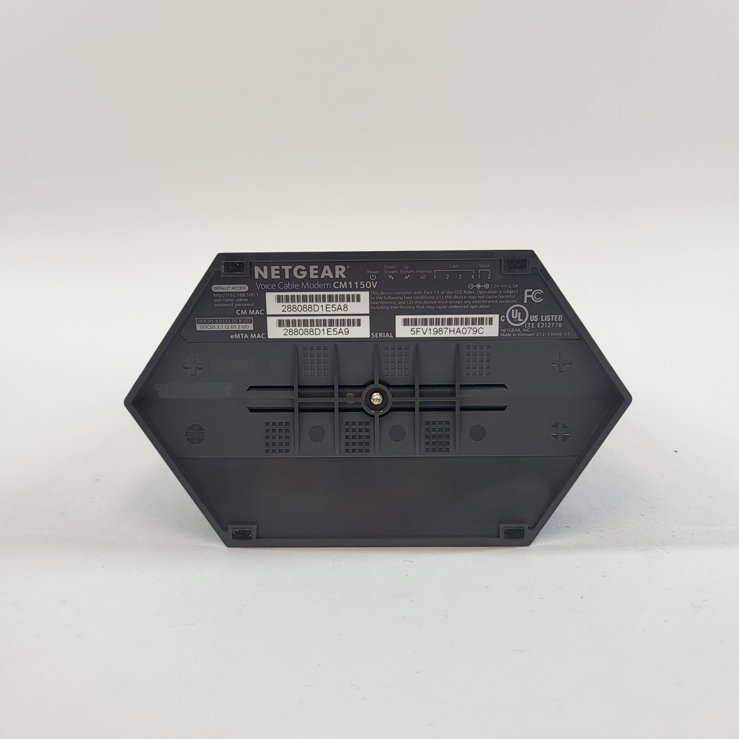 Netgear Nighthawk CM1150V DOCSIS 3.1 Cable Modem Voice Xfinity w/Adapter