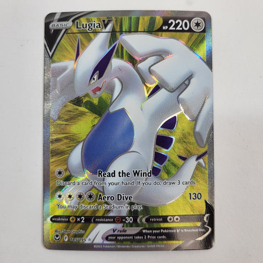 Pokémon TCG Silver Tempest Lugia V 185/195 Holo Textured English