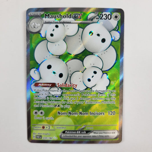 Pokémon TCG Scarlet & Violet Maushold EX 233/182 Holo English