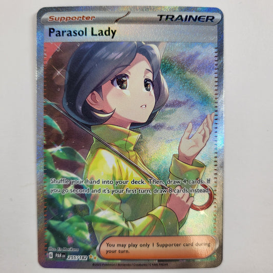 Pokémon TCG Scarlet & Violet Parasol Lady  255/182 Holo English