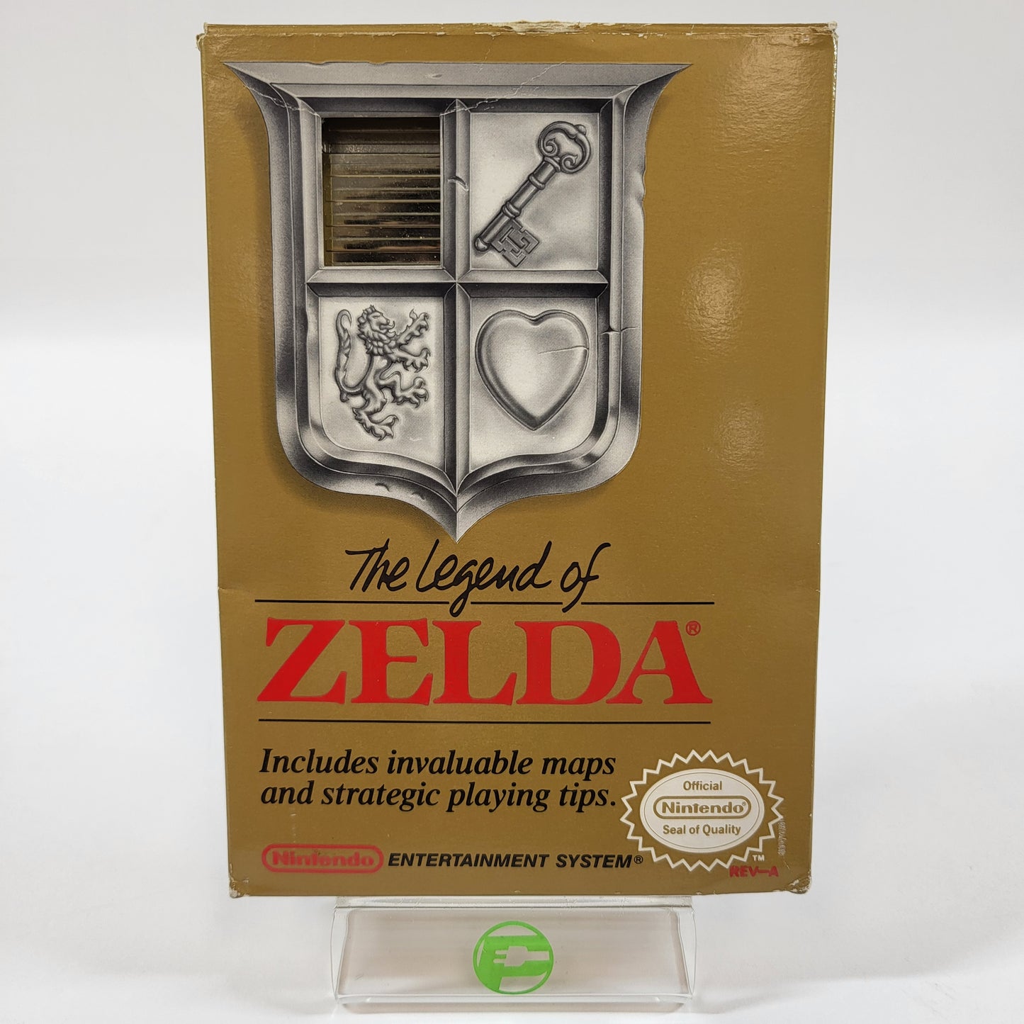Legend of Zelda NES 1987 Original Gold Box Cart Cleaned Tested Maps Booklet