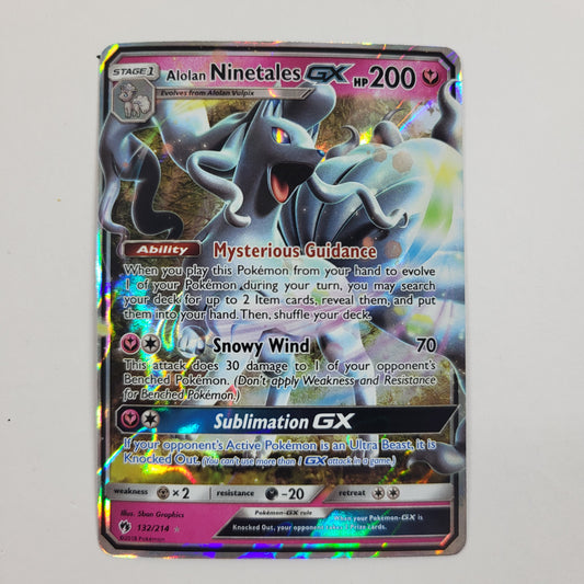 Pokémon TCG Lost Thunder Ninetales GX 132/214 Holo English