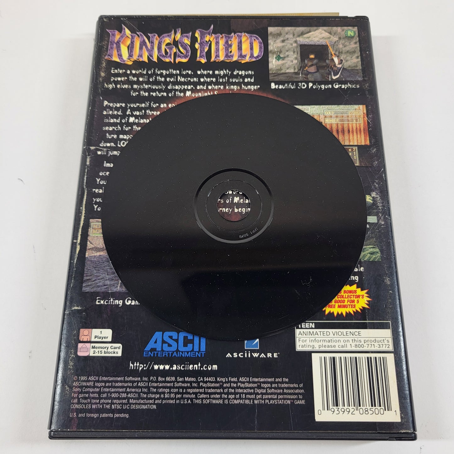 King's Field (Sony PlayStation 1 PS1, 1995)