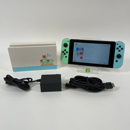 Nintendo Switch v2 Video Game Console HAC-001 (-01) Animal Crossing Edition