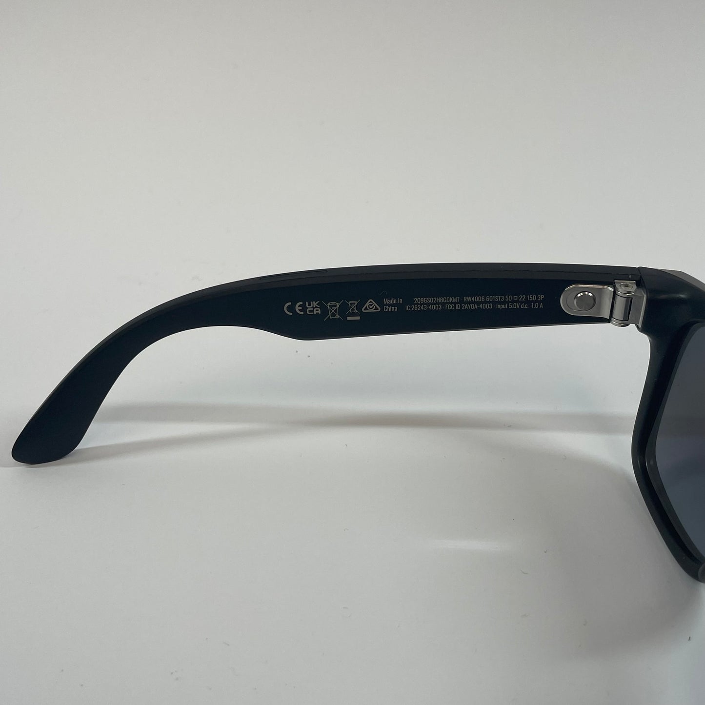 Ray-Ban Meta Wayfarer Gen 1 Shiny Black Polarized RW4006 601ST3 AI Smart Glasses