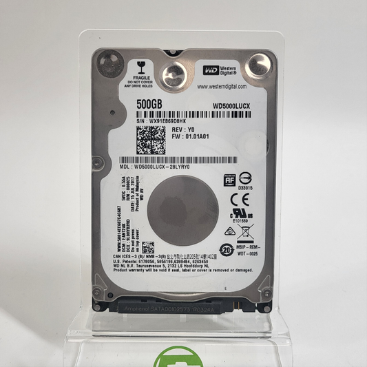 Western Digital 2.5" 500GB Mobile HDD 500GB SATA 6Gb/s HDD WD5000LUCX-28LYRY0