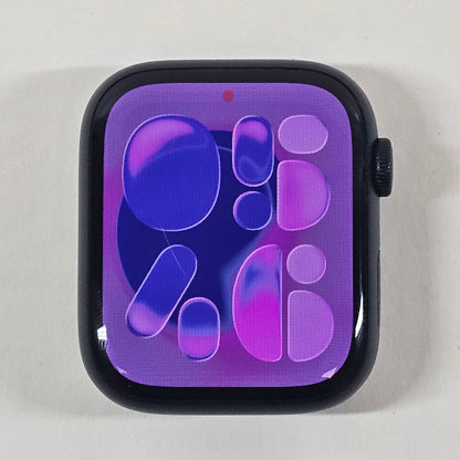 Factory Unlocked Apple Watch Series 7 45MM Black Aluminum MKJ73LL/A Face Only