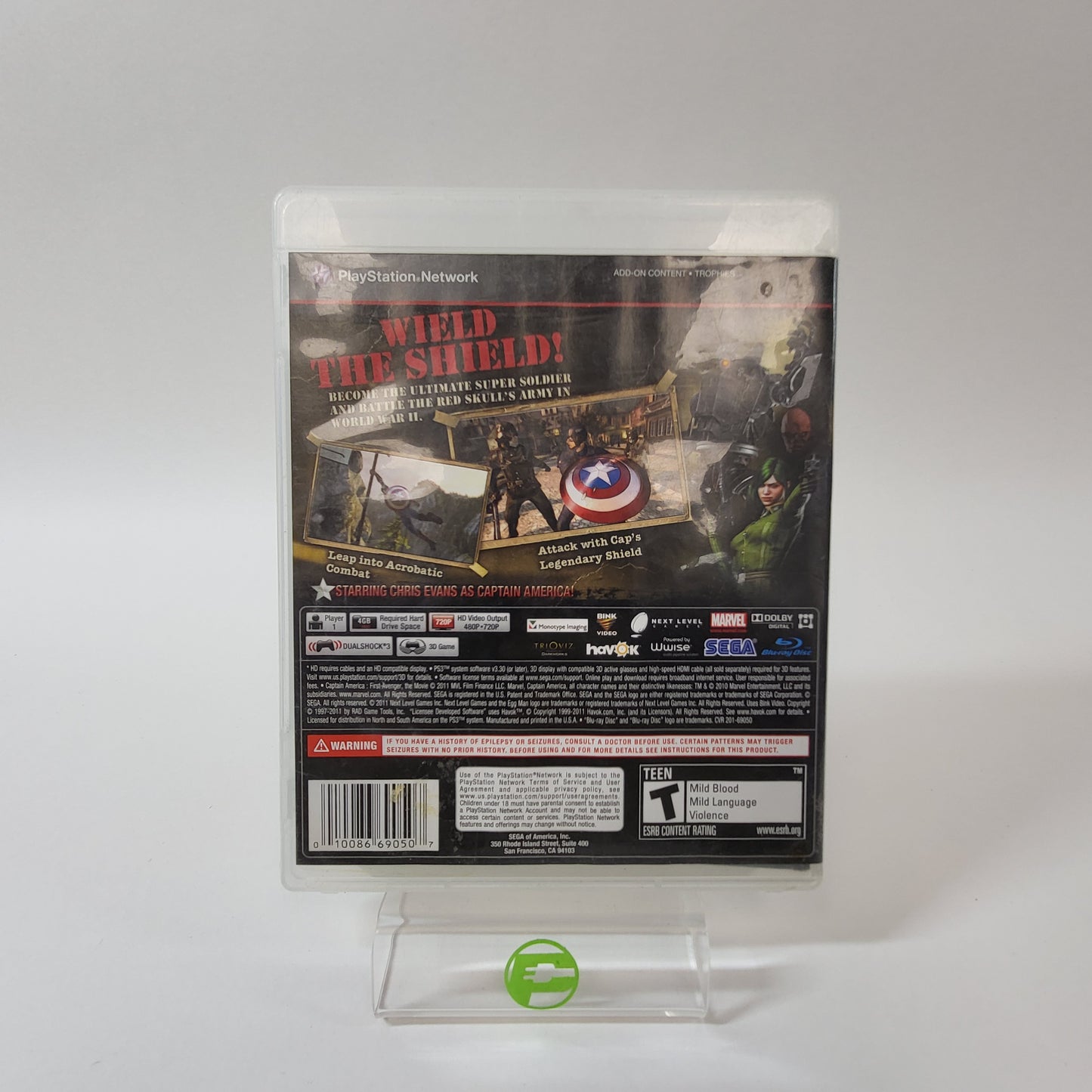 Captain America: Super Soldier (Sony PlayStation 3 PS3, 2011)