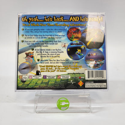 Crash Bandicoot Warped (Sony PlayStation 1 PS1, 1998) Incomplete