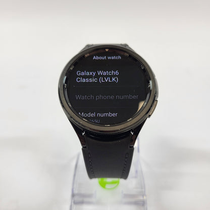 GPS Only Samsung Galaxy Watch6 Classic Aluminum Smartwatch SM-R965U