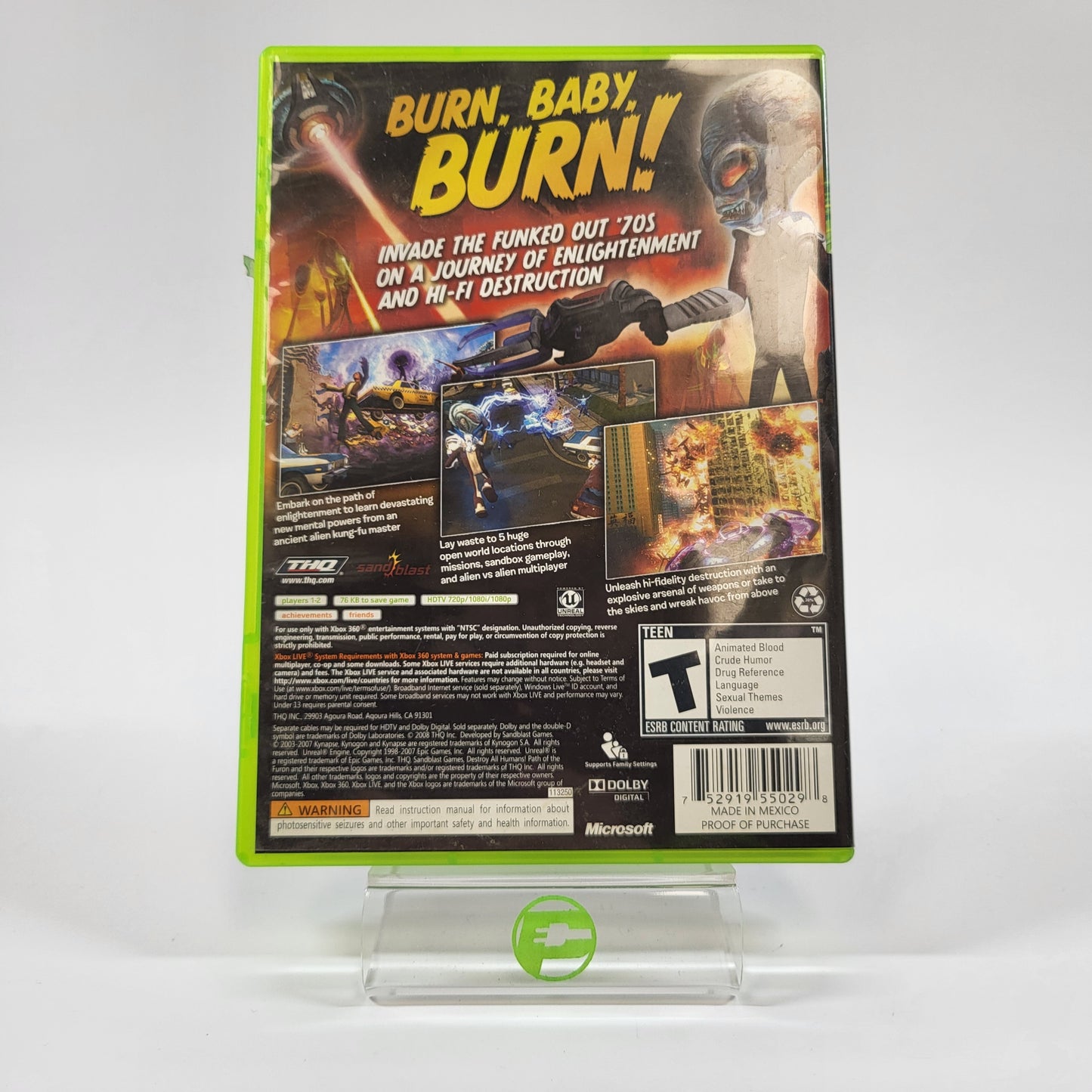 Destroy All Humans: Path of the Furon (Microsoft Xbox 360, 2008)