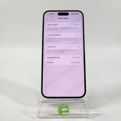 Factory Unlocked Apple iPhone 15 Pro Max 256GB Natural Titanium MU683LL/A