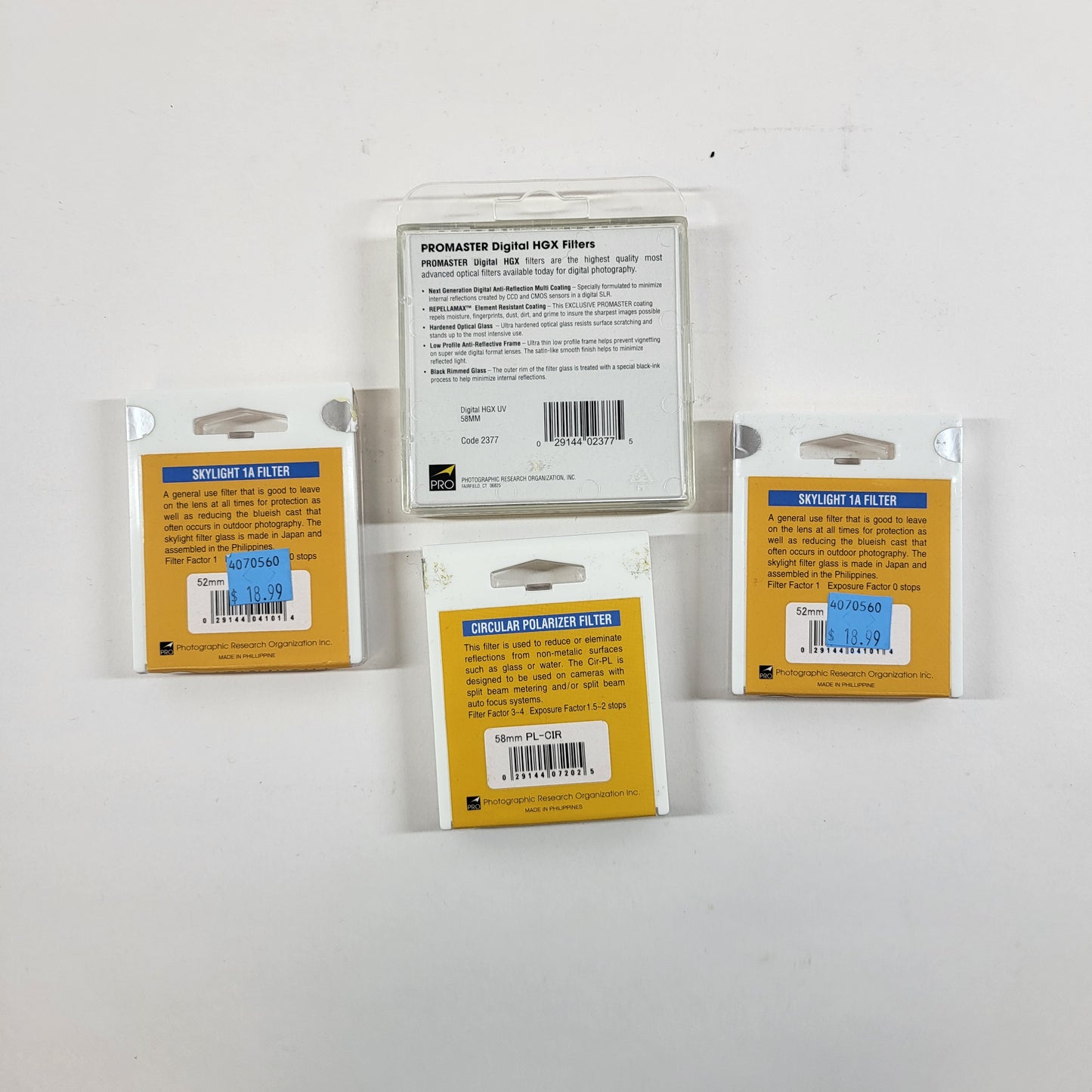  Lot of 4 Promaster Lens Filters
