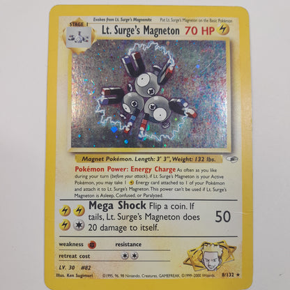 Pokémon TCG Gym Heroes Lt. Surge's Magneton 8/132 Holo English