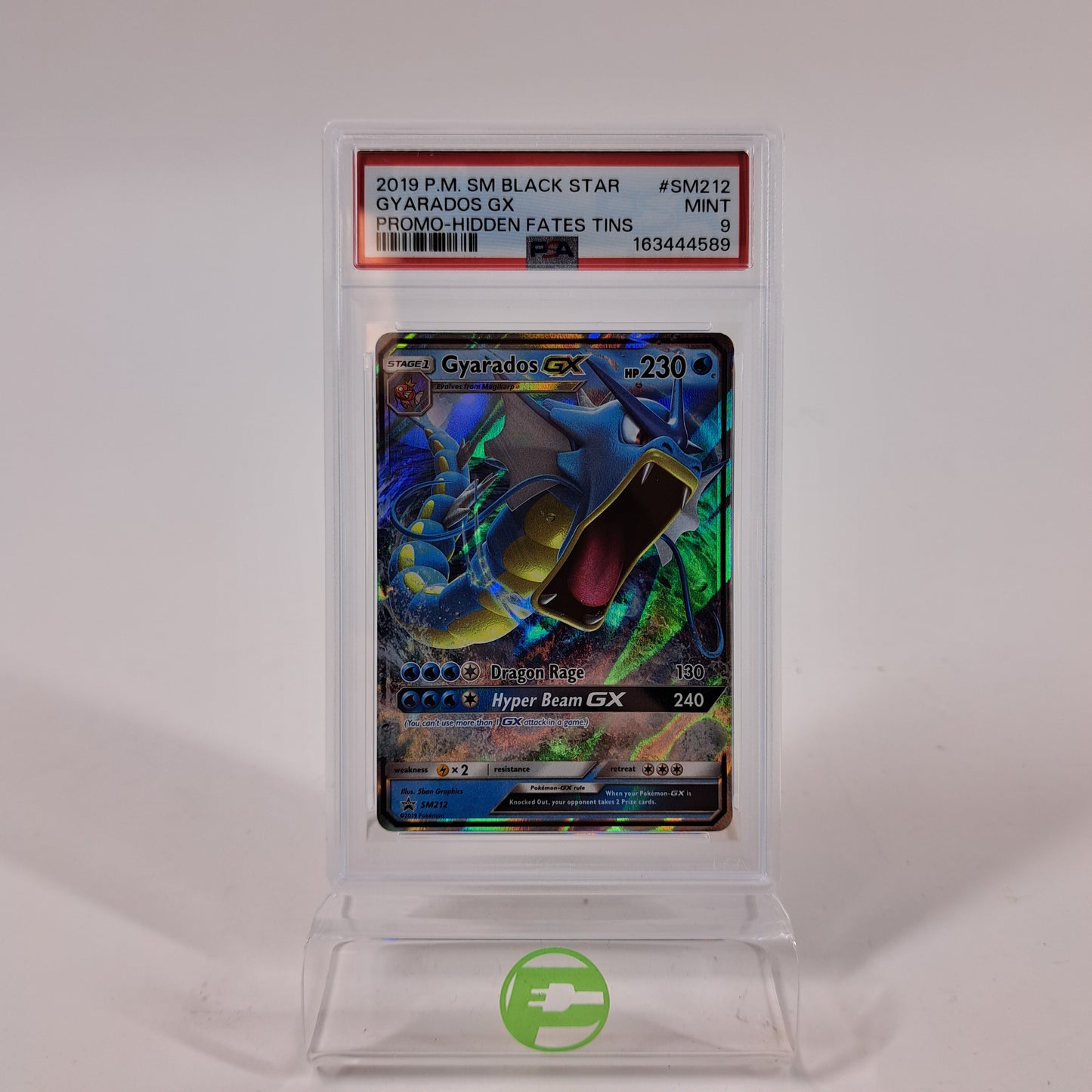 Pokémon TCG SM PROMO Gyarados GX SM212 Holo English PSA 9 Mint