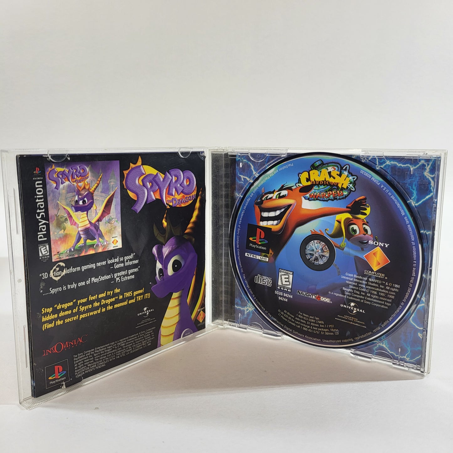 Crash Bandicoot Warped (Sony PlayStation 1 PS1, 1998)