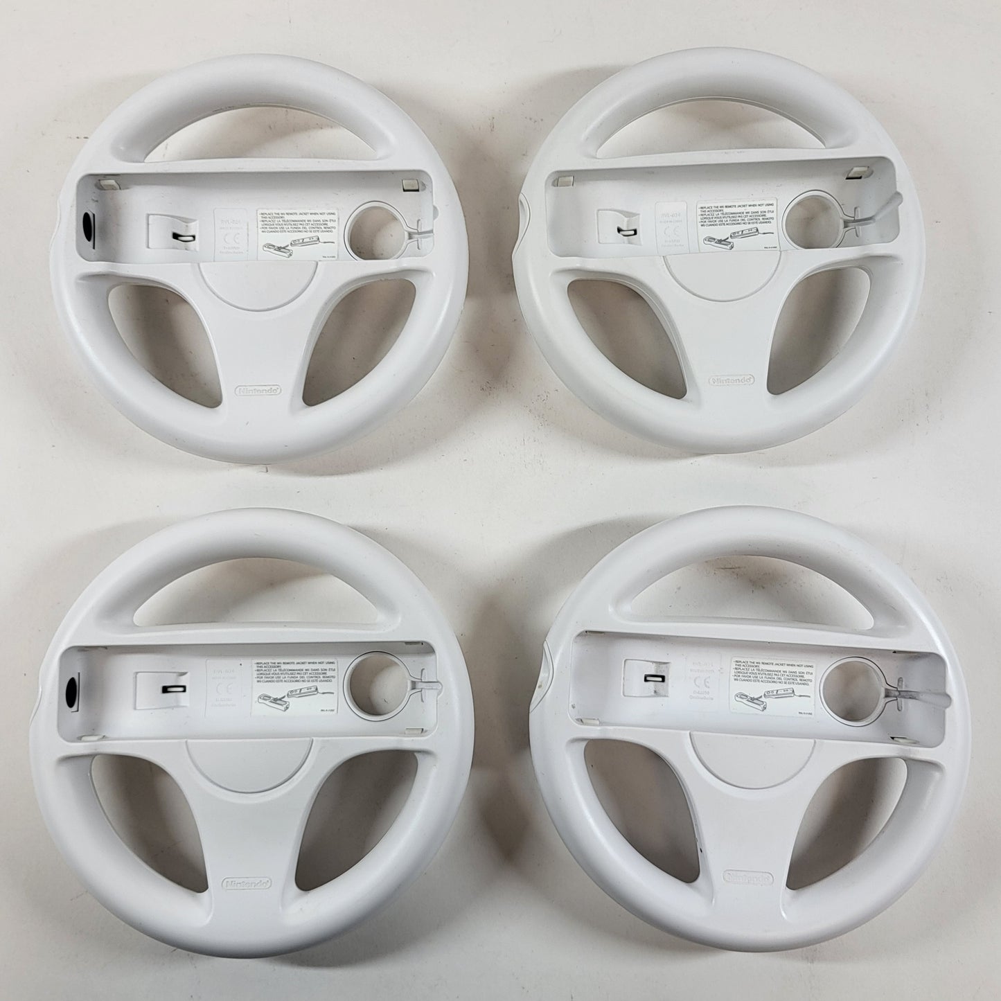 Lot Of 4 Nintendo Mario Kart Wii Wheel White RVL-024
