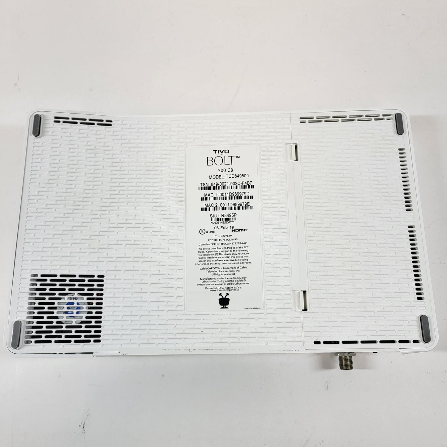 Tivo Bolt Media Streamer TCD849500 READ
