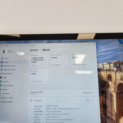 Microsoft Surface Pro 7 12.3" i5-1035G4 1.1GHz 8GB RAM 128GB SSD