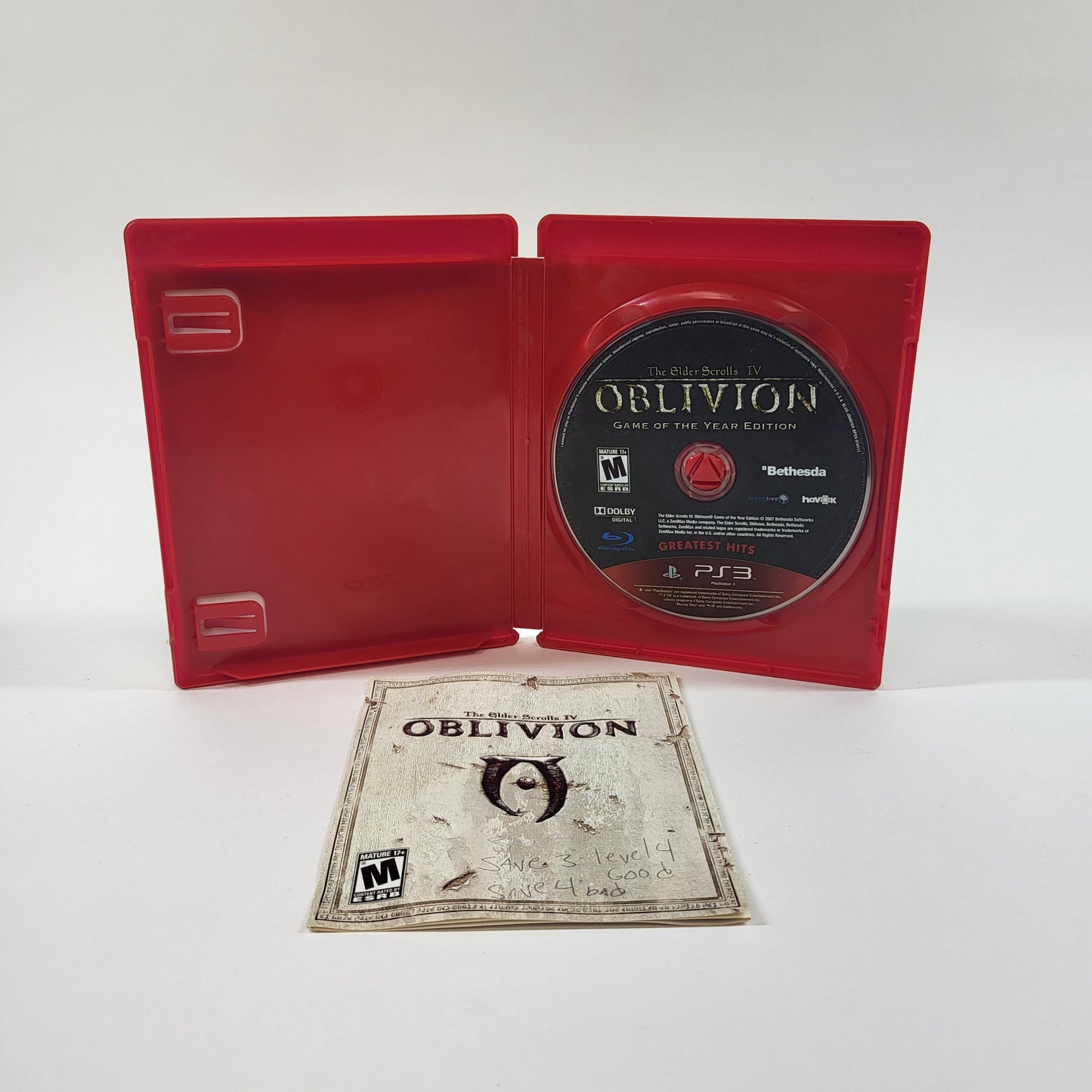 Elder Scrolls IV Oblivion Game of the Year [Greatest Hits] (PS3, 2007)