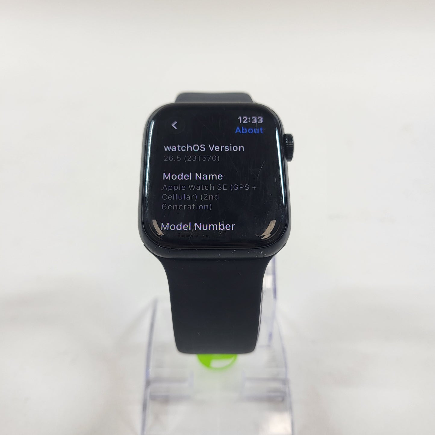 GPS Only Apple Watch SE 2nd Gen 44MM Midnight Aluminum Anchor Blue Sport Band
