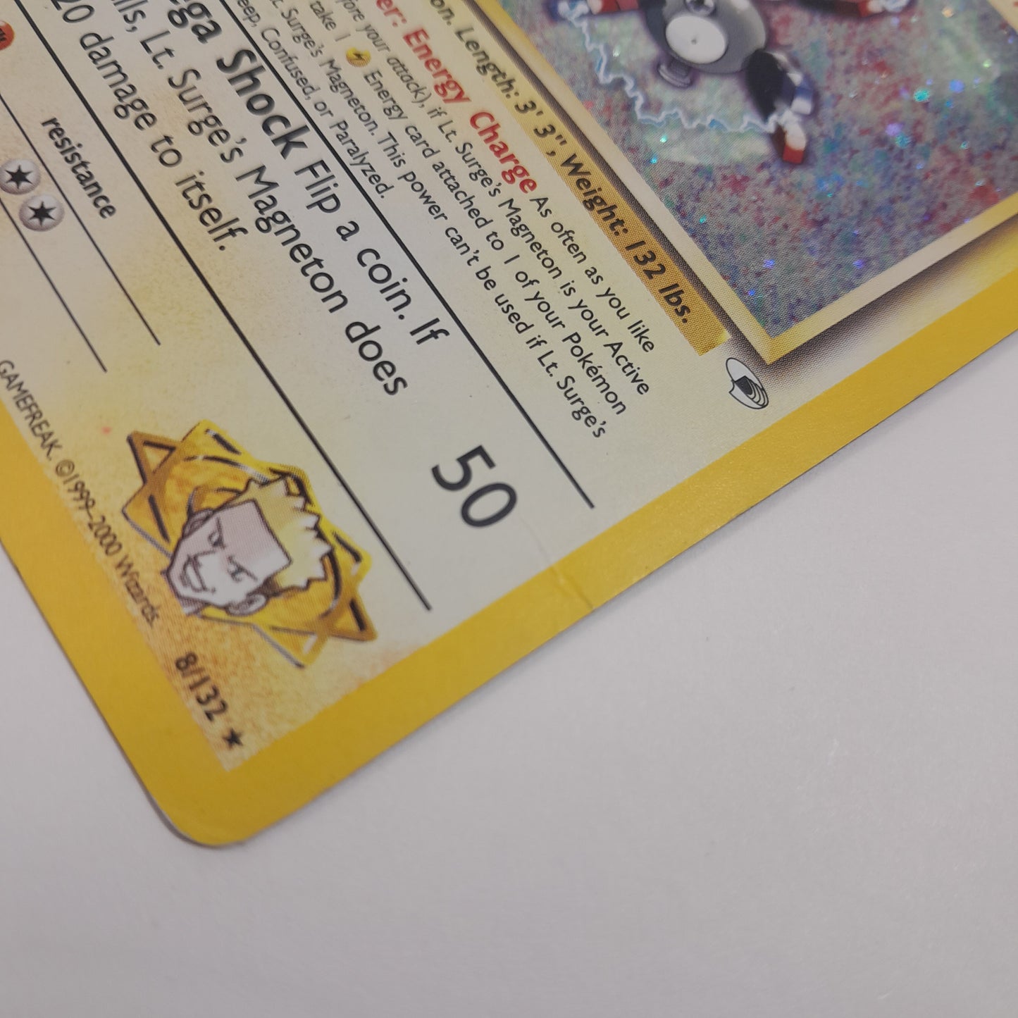 Pokémon TCG Gym Heroes Lt. Surge's Magneton 8/132 Holo English