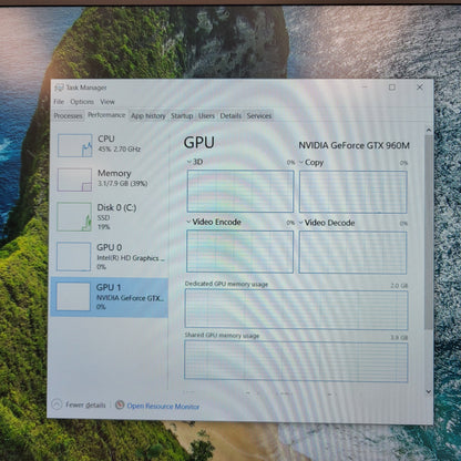 Dell XPS 9550 15.6" i7-6700HQ 2.6GHz 8GB RAM 256GB SSD GeForce GTX 960M
