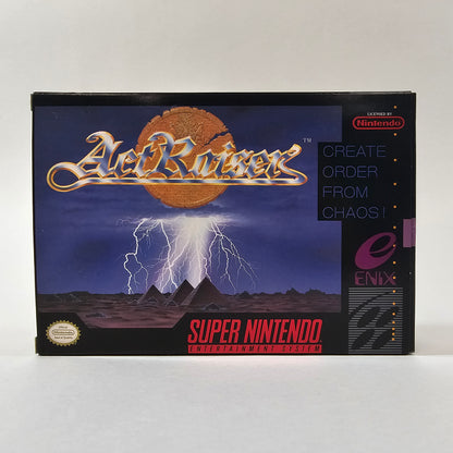 ActRaiser (Super Nintendo SNES, 1991) PSA 9.2 CIB Upside-Down Recycle Symbol, First Production