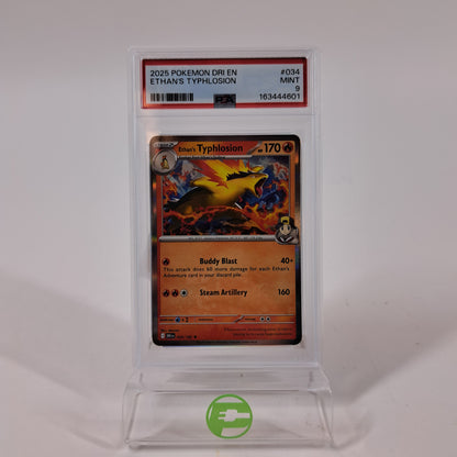 Pokémon TCG Destined Rivals Ethan's Typhlosion 034/182 Holo English PSA 9 Mint