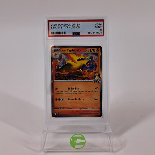 Pokémon TCG Destined Rivals Ethan's Typhlosion 034/182 Holo English PSA 9 Mint
