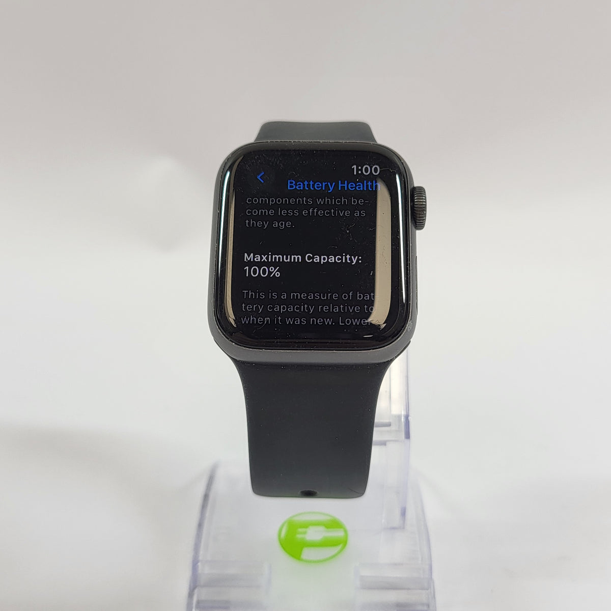 GPS Only Apple Watch Series 5 40MM Space Gray Aluminum Black Sport Band A2092