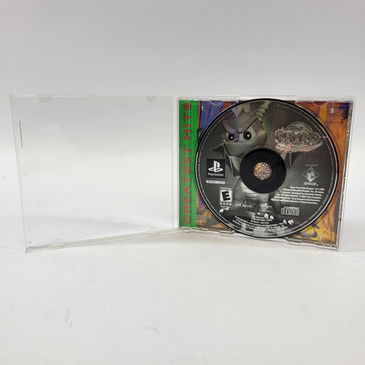 Spyro Year of the Dragon [Greatest Hits] (Sony PlayStation 1, 2000) Incomplete