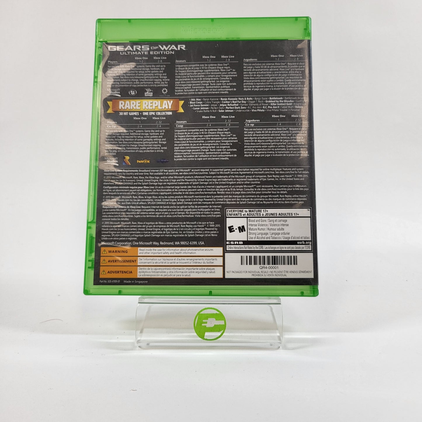 Gears of War Ultimate Edition and Rare Replay (Microsoft Xbox One, 2015) READ