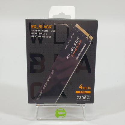 New Western Digital WD 2280mm Black 4TB PCIe Gen4 NVMe M.2 SSD SN850X