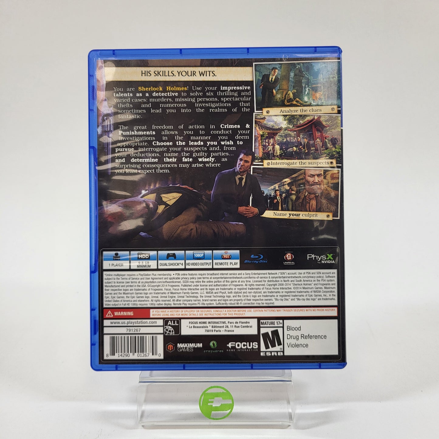 Sherlock Holmes: Crimes & Punishments (Sony PlayStation 4 PS4, 2014)