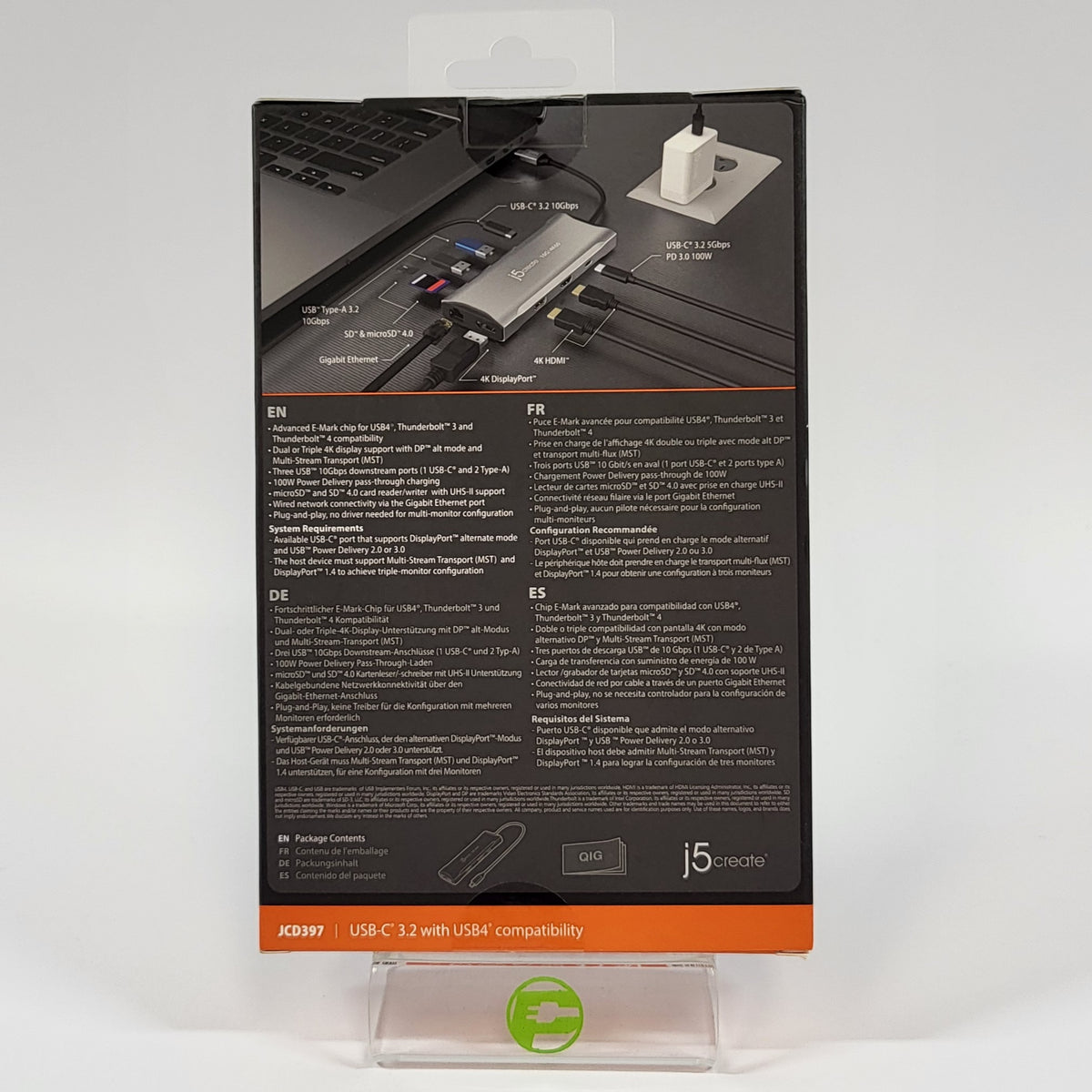 New J5 Create  USB-C Triple Monitor 10 Gbps 4K60 Elite Mini Dock JCD397