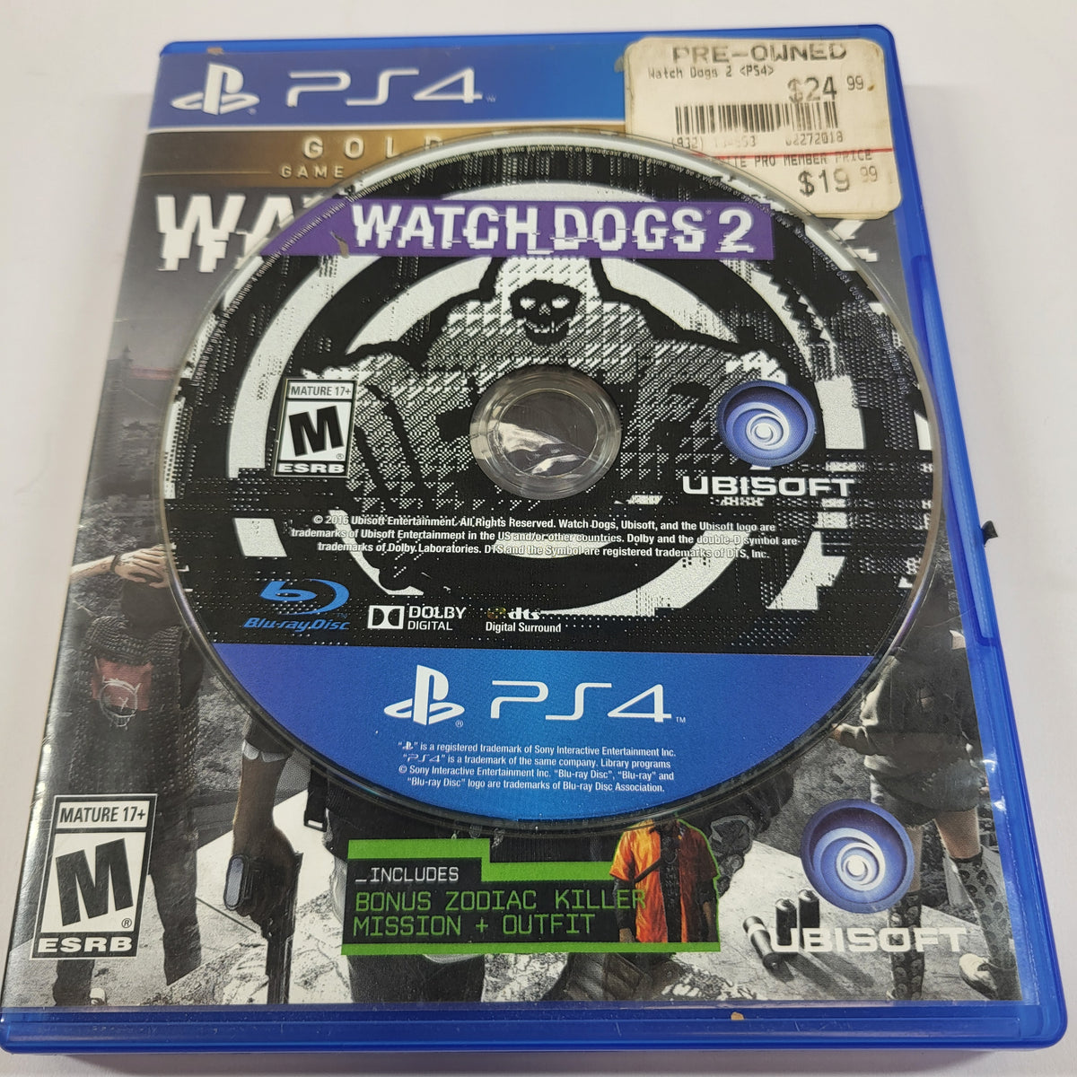 Watch Dogs 2 [Gold Edition] (Sony PlayStation 4 PS4, 2016)