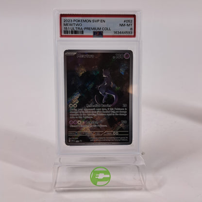 Pokémon TCG Scarlet & Violet Mew ex & Mewtwo 053, 052 Holo English PSA 8