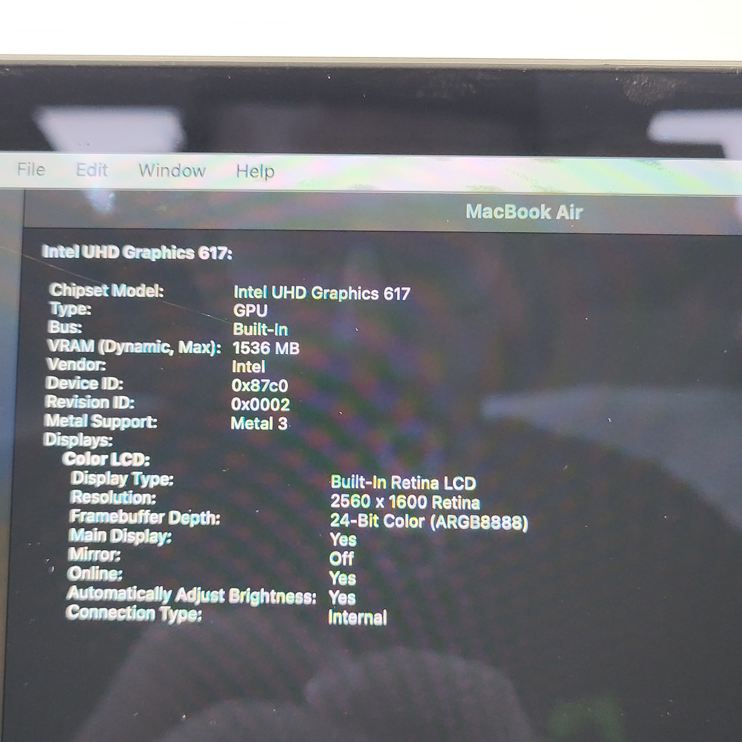 2019 Apple MacBook Air 13.3" i5 1.6GHz 8GB RAM 256GB SSD Space Gray A1932 READ