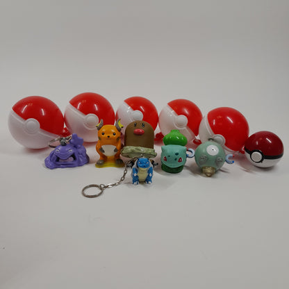 Vintage 1999 Burger King Pokeball Keychain Set of 6
