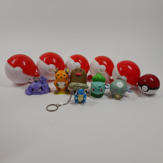 Vintage 1999 Burger King Pokeball Keychain Set of 6