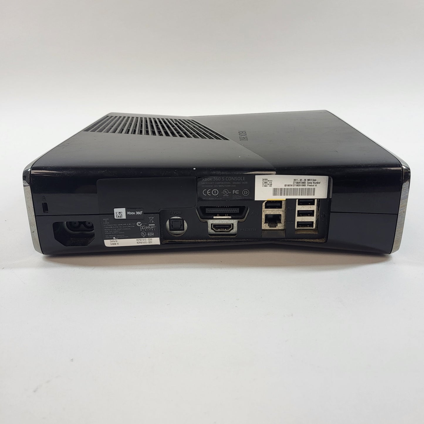 Microsoft Xbox 360 S 250GB Console Gaming System Only Glossy Black 1439