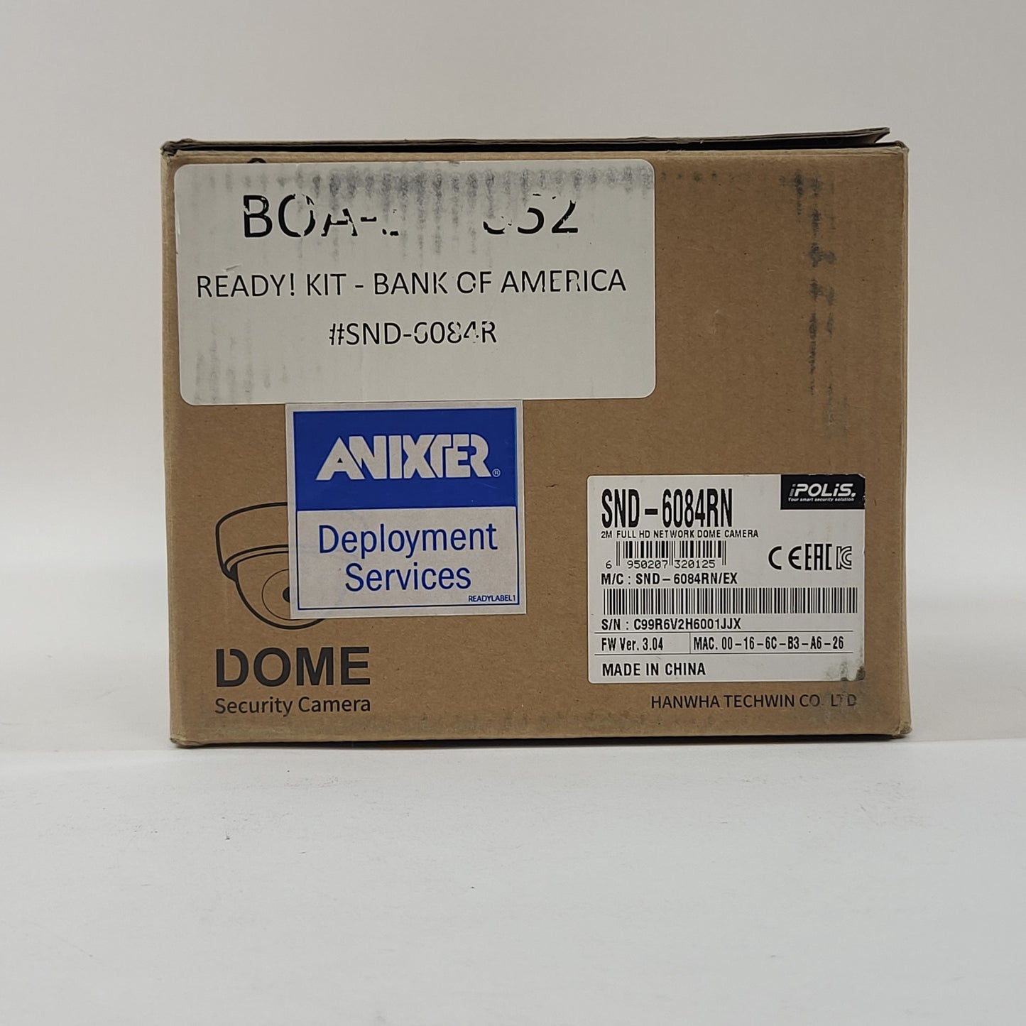 Samsung SND-6084RN Wisenet Dome Security Camera 1080p Open Box Indoor Outdoor
