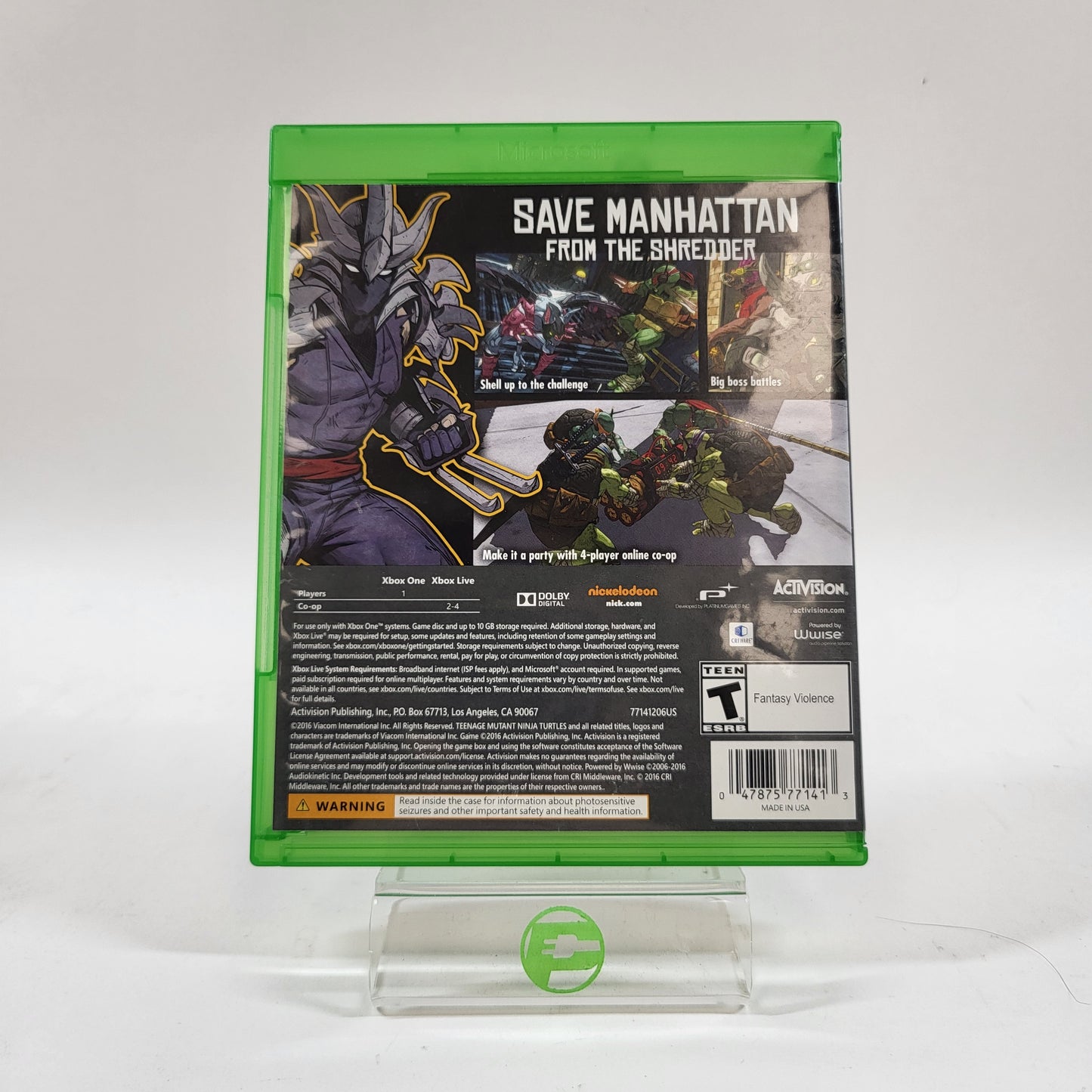 Teenage Mutant Ninja Turtles In Manhattan (Microsoft Xbox One, 2016)