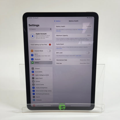 Wifi Only Apple iPad Air 11" M2 128GB 18.4.1 Space Gray MUWC3LL/A